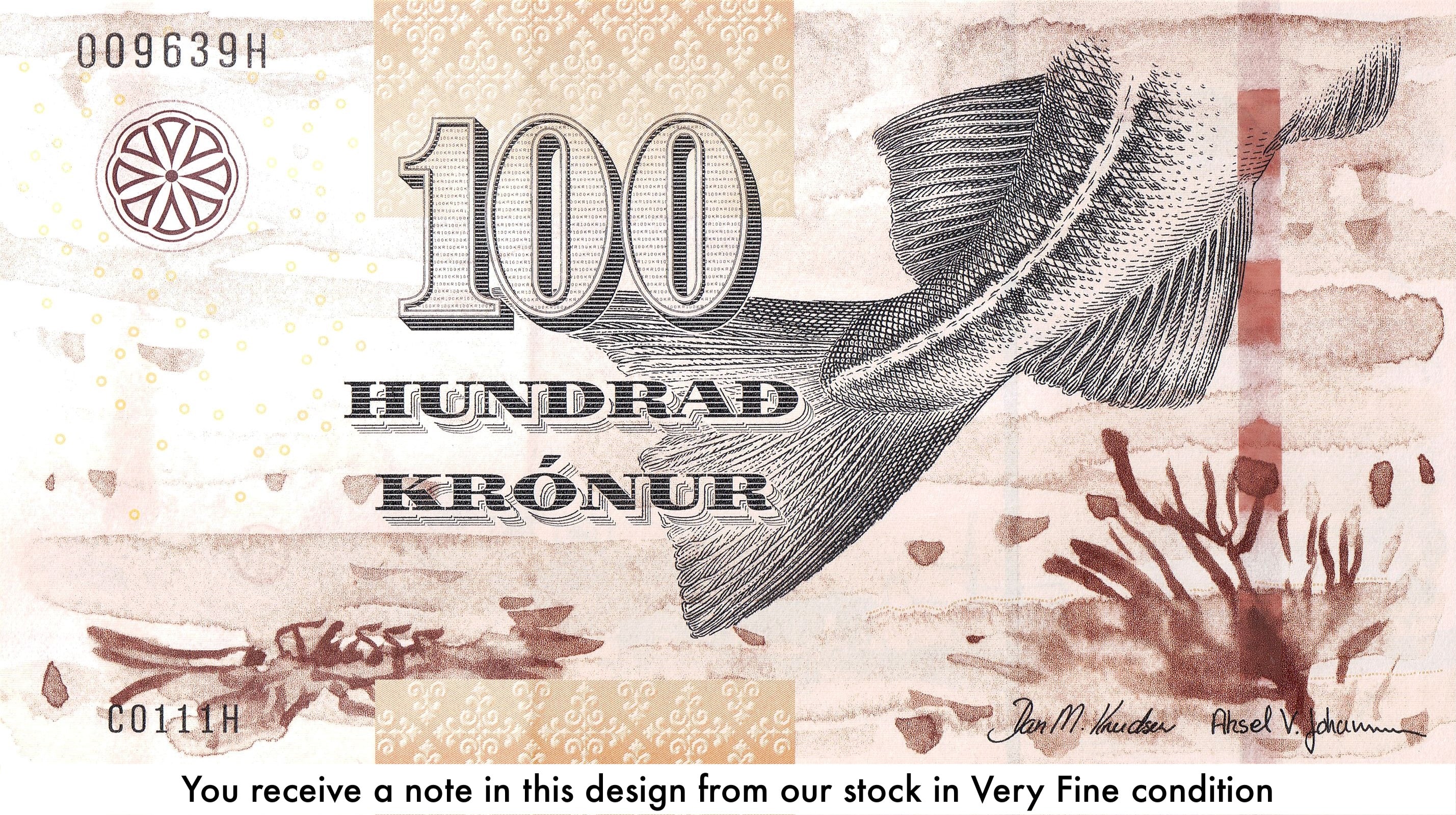 Faroe Islands P-30 100 Kronur 2011 (2012) VF Very Fine