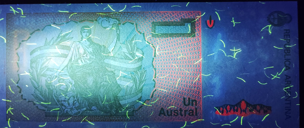 Argentina P323 1 Austral 1985-1989 XF—Series A—Teal—1st President—R020K