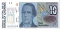 Argentina P325b 10 Australes 1986-1989 AU—Series B—Obscure President—R0303