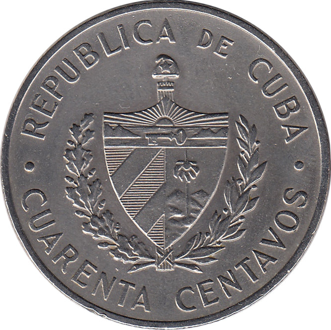 Caribbean || KM#32 40 Centavos 1962 VF Very Fine or better 2
