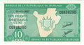 Burundi P-33e 10 Francs 2007 UNC—Map of Burundi—Unity, Work, Progress