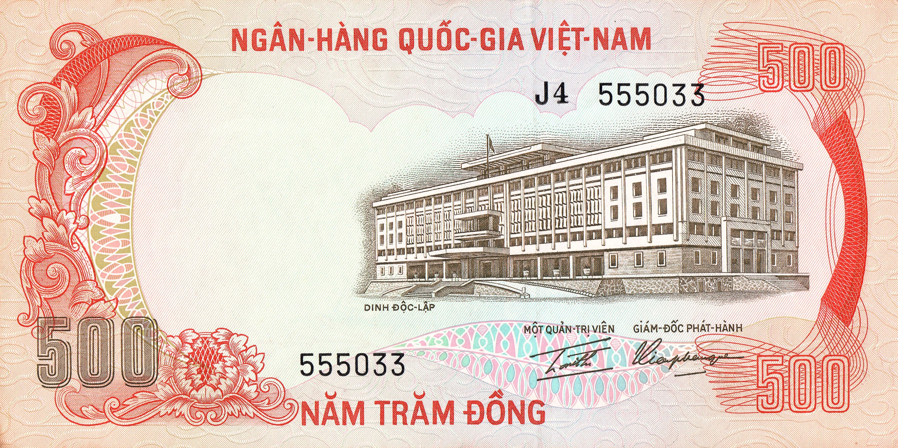 Vietnam—South Vietnam P-33 500 Dong 1972 Tiger XF