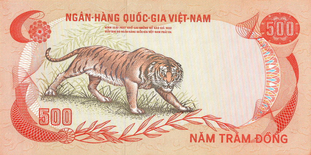 Vietnam—South Vietnam P-33 500 Dong 1972 Tiger XF