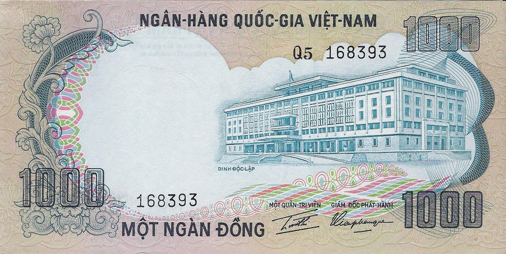 Vietnam—South Vietnam P-34 1000 Dong XF/AU—Elephant