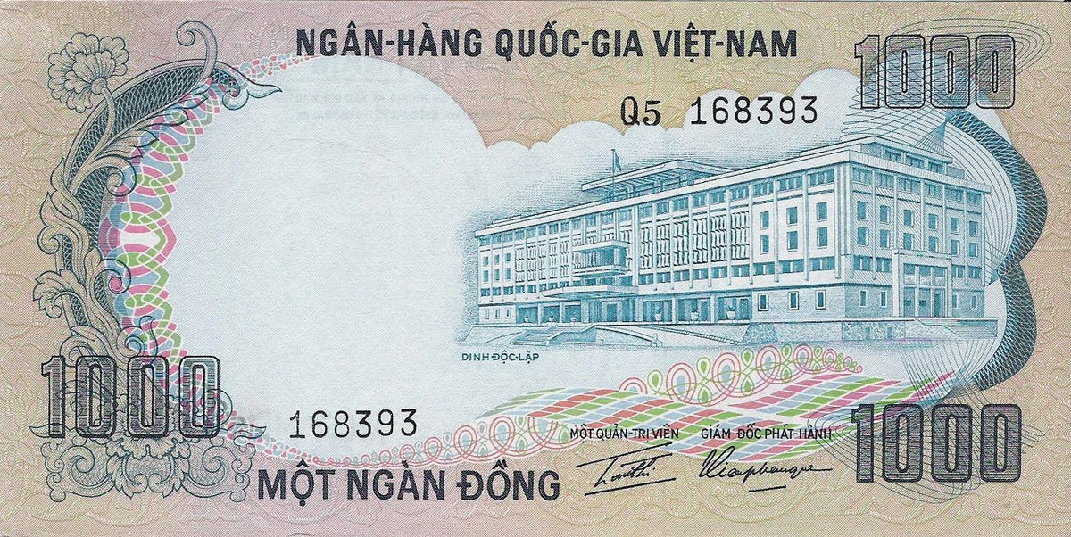 Vietnam—South Vietnam P-34 1000 Dong XF/AU—Elephant