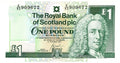 Scotland P-351e Royal Bank RBS 1 pound 2001 UNC—Edinburgh Castle