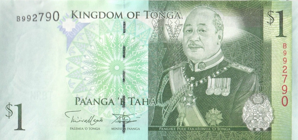 Tonga P-37b B212b 1 Pa'anga 2009 UNC—King—Humpback Whale