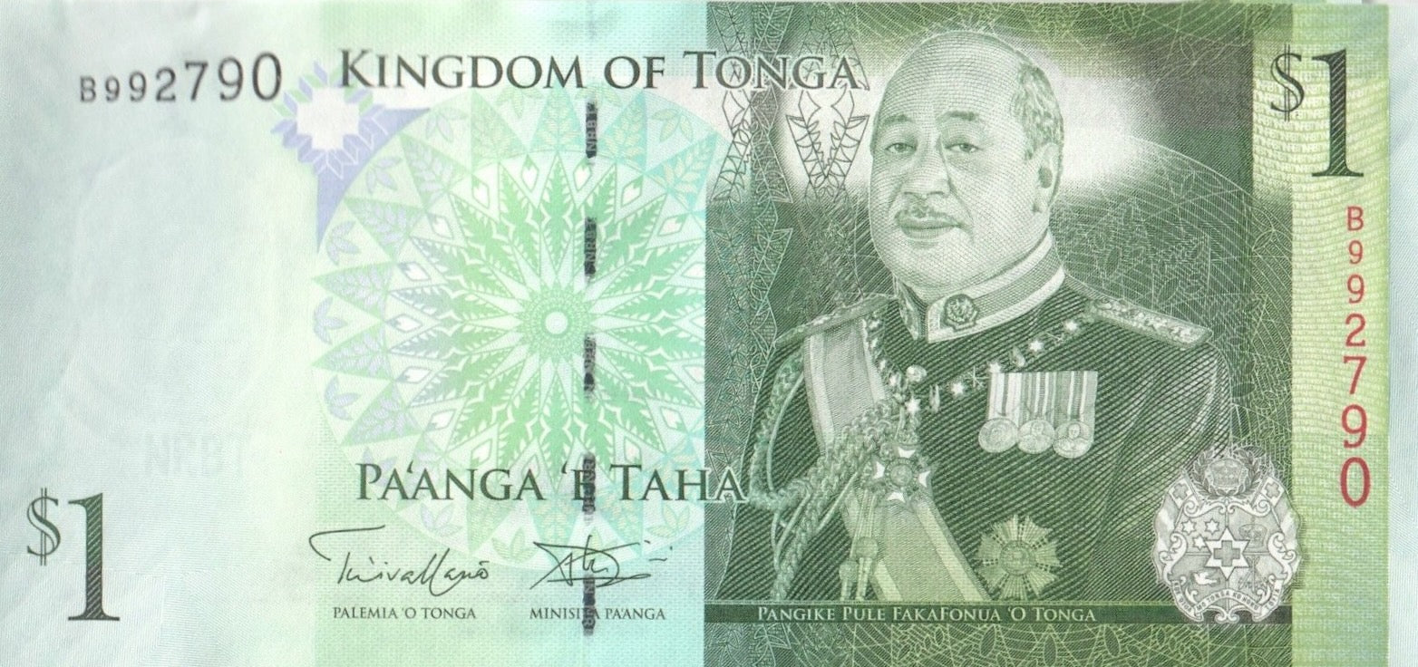 Tonga P-37b B212b 1 Pa'anga 2009 UNC—King—Humpback Whale