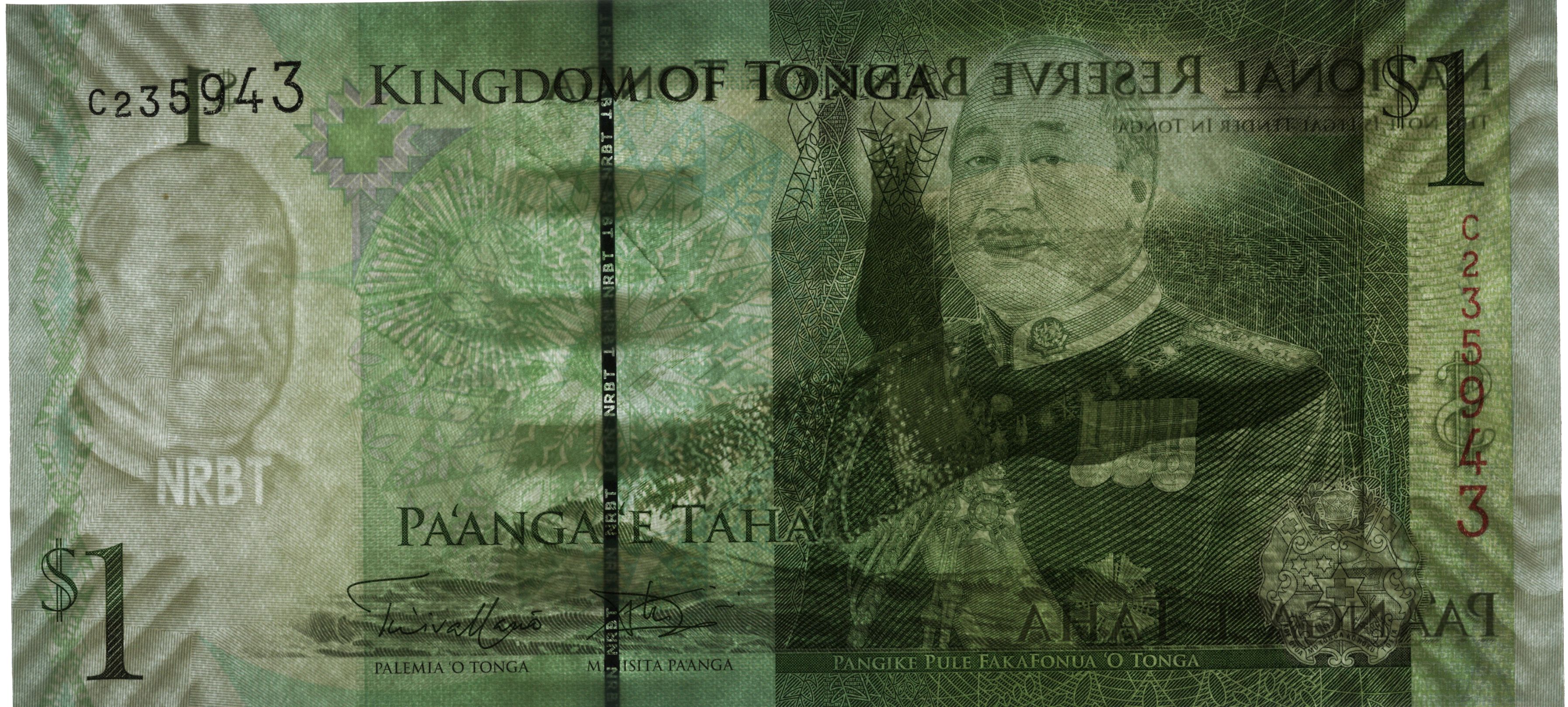 Tonga P-37b B212b 1 Pa'anga 2009 UNC—King—Humpback Whale