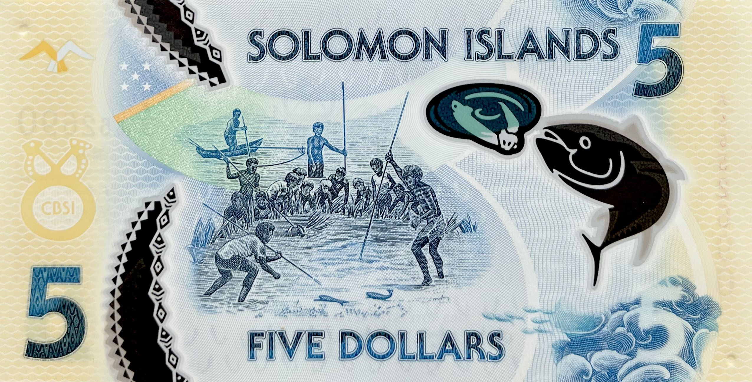 Solomon Islands P-38b B225b 5 Dollars ND (2022) Polymer