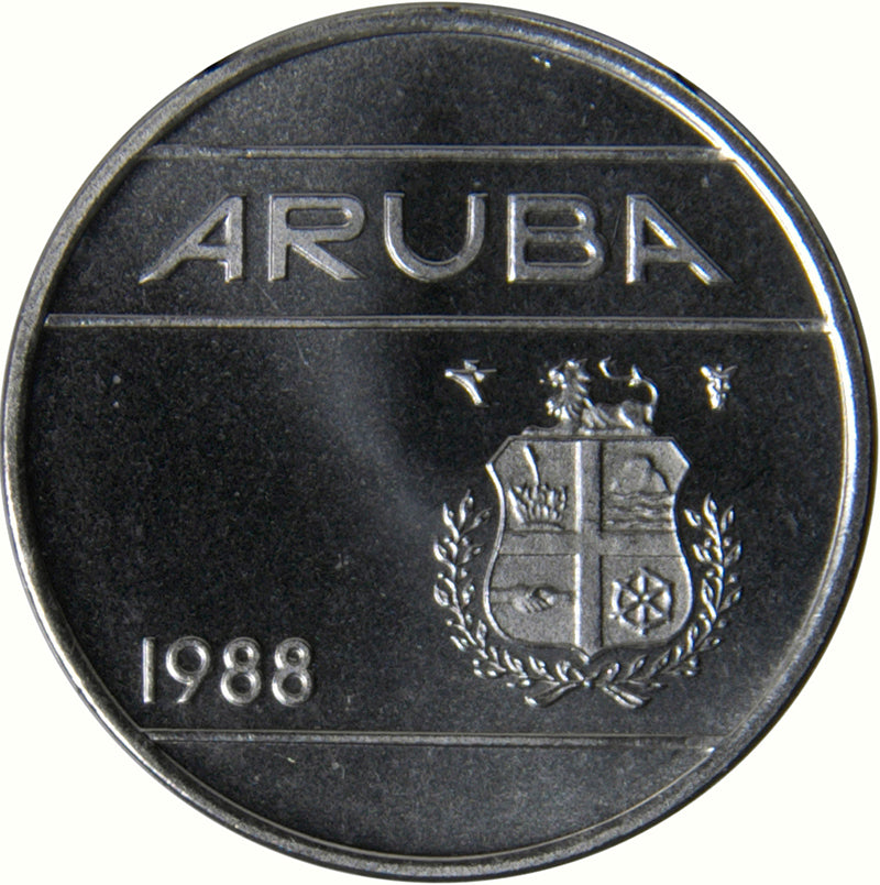 Aruba KM#3 25 Cents 1986-2026 XF (Extra Fine, random year)