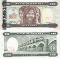 Eritrea P-3 10 Nakfa 1997 UNC—Women—Railroad—Bridge