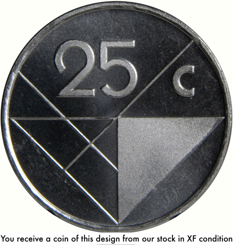 Aruba KM#3 25 Cents 1986-2026 XF (Extra Fine, random year)