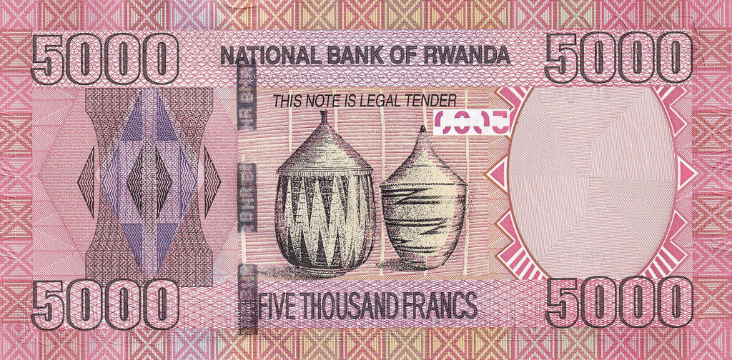 Rwanda P-41 5000 Francs 2014 UNC—Mountain Gorillas—Volcanoes National Park