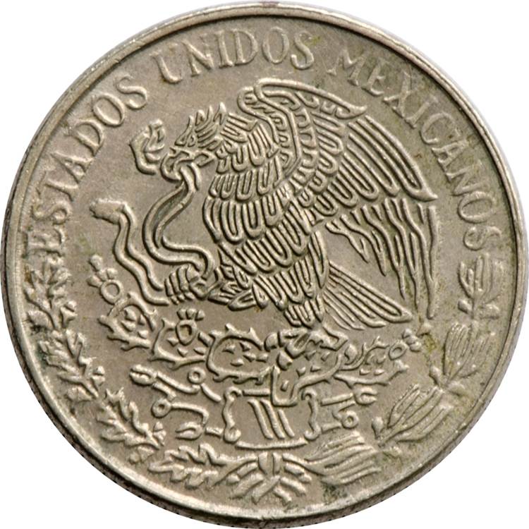 Mexico KM#452 50 centavos 1970-1983 VF | Cuauhtémoc (last "Aztec emperor")