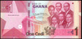 Ghana P-45b B155b 1 Cedi 2022 UNC—Six Men Who "Made" Ghana