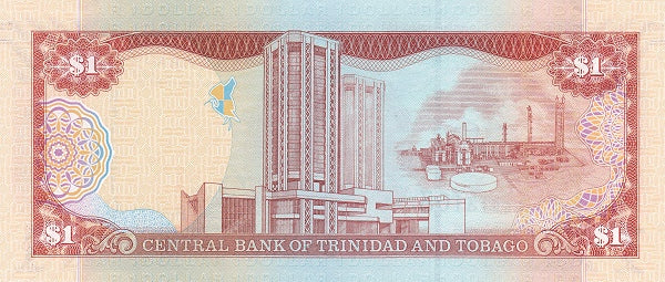 Trinidad And Tobago P-46Ab P-46A(2) 1 Dollar 2006 UNC｜Scarlet Ibis Bird