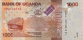 Uganda P-49d 1000 Shillings 2015 UNC—Antelope—Nature—Map