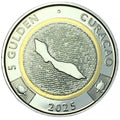 Curaçao 5 Gulden 2025 UNC—Turtle—Willem-Alexander—Trimetallic—Bimetallic