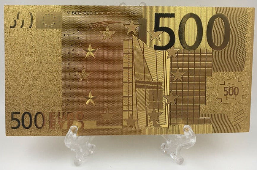 Euro Currency Souvenir Banknote-Style Gold Foil Bill "500 Euro Bill"