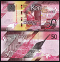 Kenya P-52b 50 Shillings 2024 UNC—Renewable Energy—Solar—Geothermal
