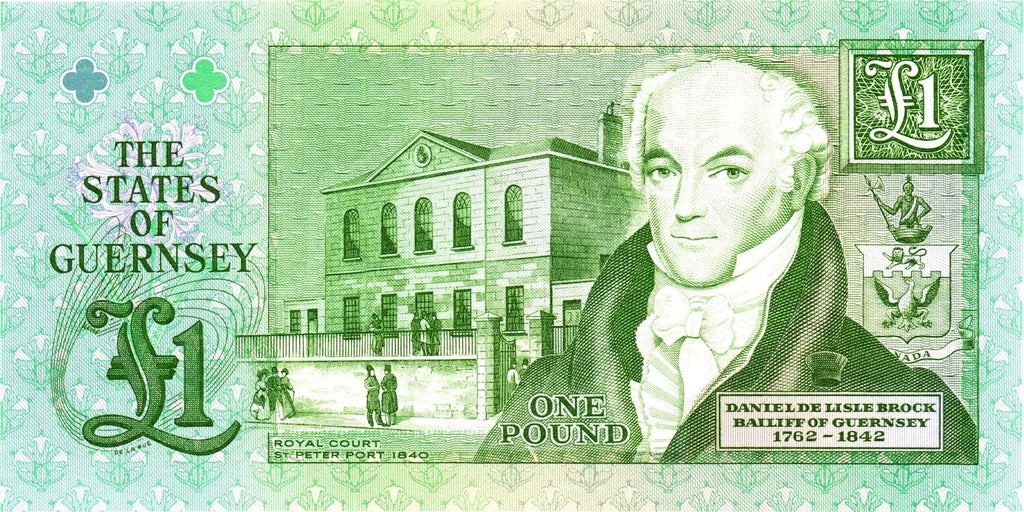 Guernsey P-52d 1 Pound ND (1991-2016) UNC—Signature BH