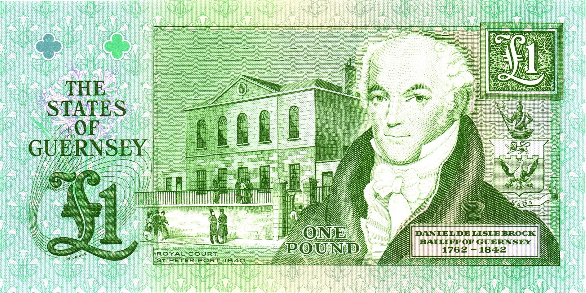 Guernsey P-52d 1 Pound ND (1991-2016) UNC—Signature BH