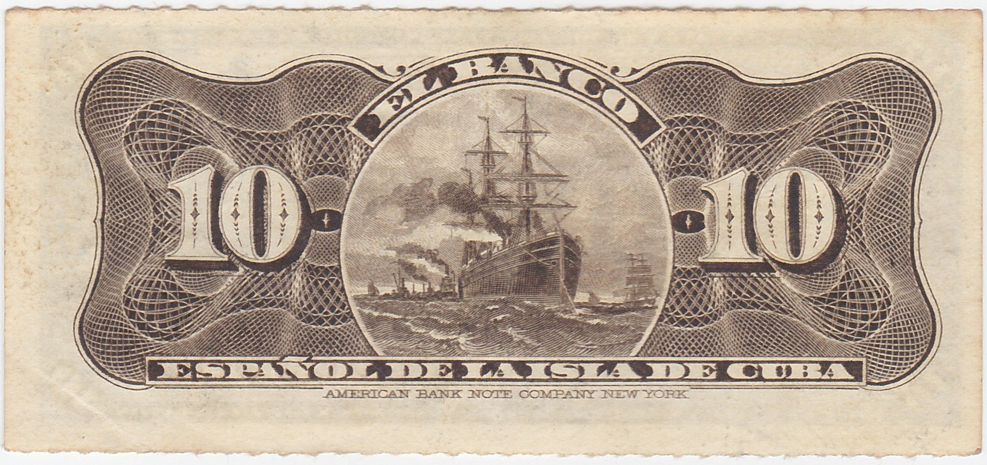 Caribbean P-52 10 centavos 1897 small note H59
