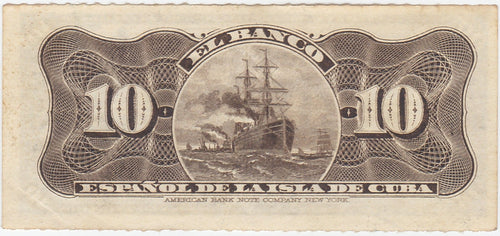 Caribbean P-52 10 centavos 1897 small note H59