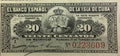 Caribbean P-53 20 centavos 1897 UNC small note H9M