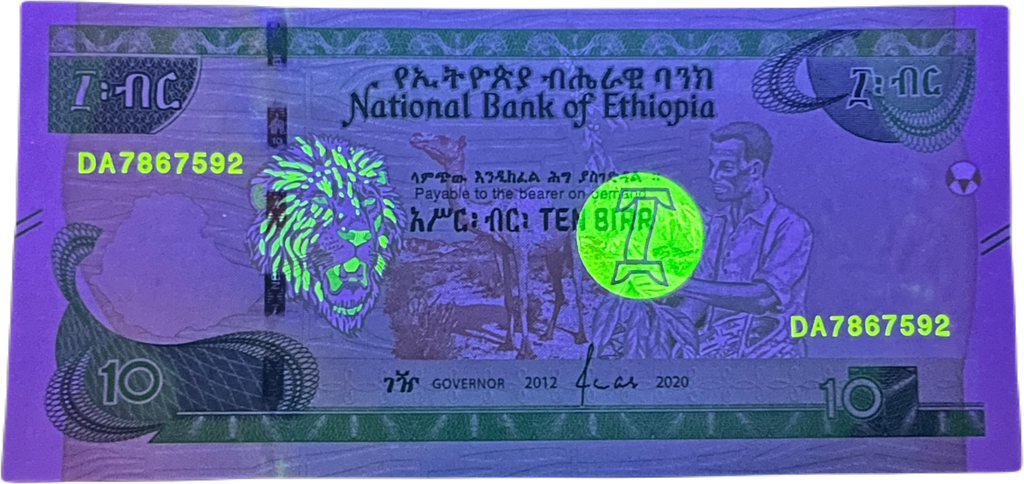 Ethiopia P-53a 10 Birr 2020 UNC—Coffee—Camel—Lion