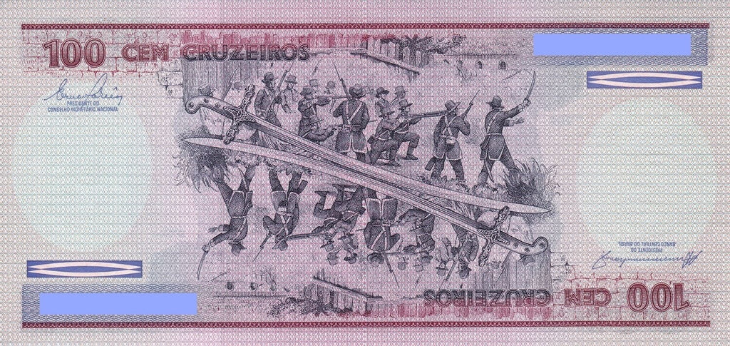 Brazil 100 cruzeiros 1984 P-198b C157 AU-UNC \s4f14r1