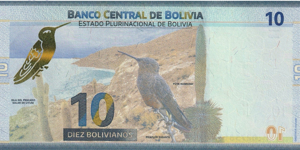 Bolivia 10 bolivianos 1986 UNC TBB#417 P-1001