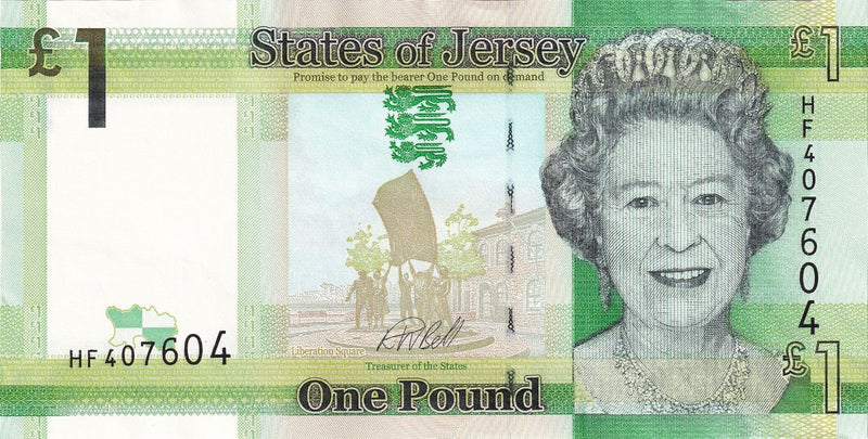Jersey 1 pound ND 2010-2018 P-32b UNC - signature R. Bell - Queen Elizabeth II0