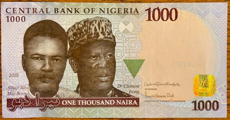 Nigeria 1000 naira 2019 P-36 XF \P130D combine shipping0