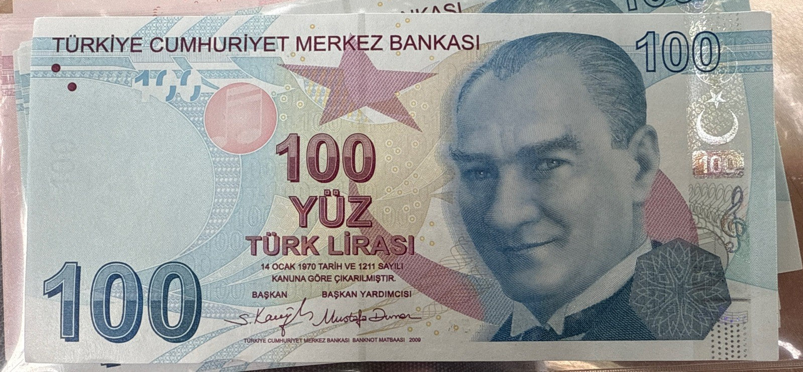 Turkey 100 Lira 2009 (2022, series G) UNC P-226e \combine shipping\GB40s0