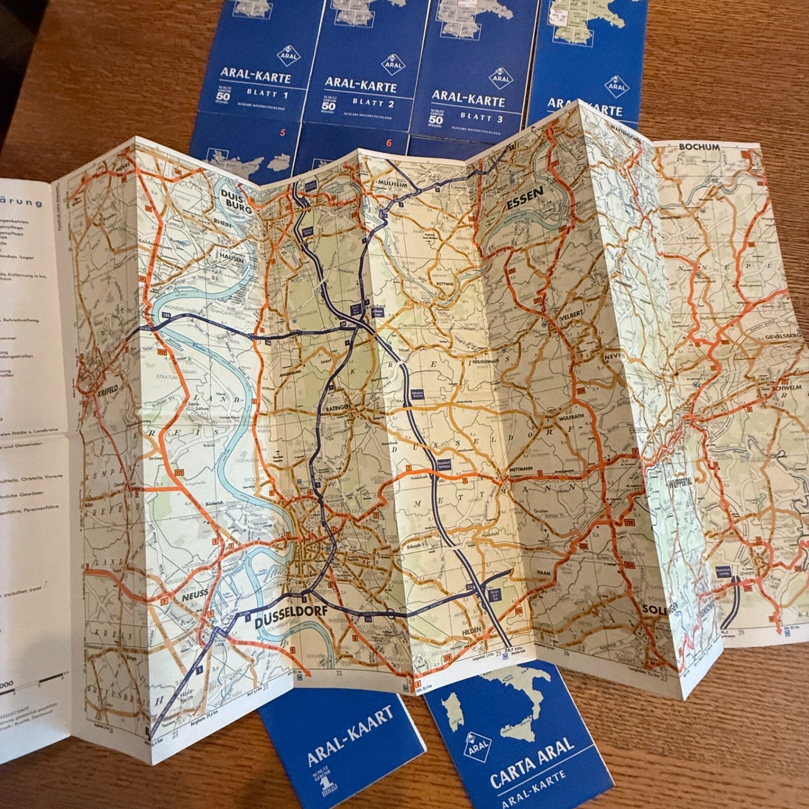 ARAL Karten Satz 15 Karten 60er Deutschland Europa/ Set 15 maps 1960s Germany EU3