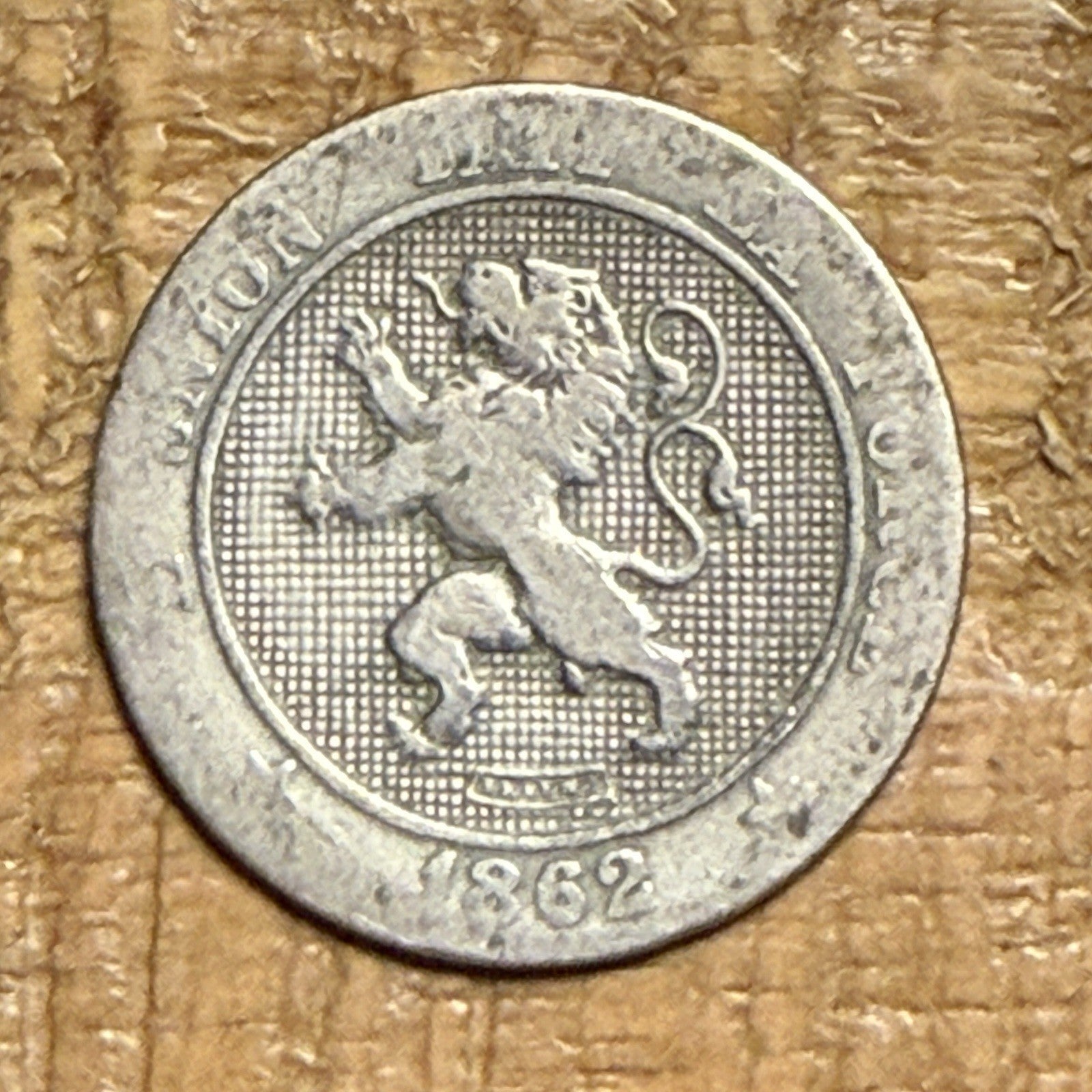 Coin Belgium 5 Centimes 1862 KM210