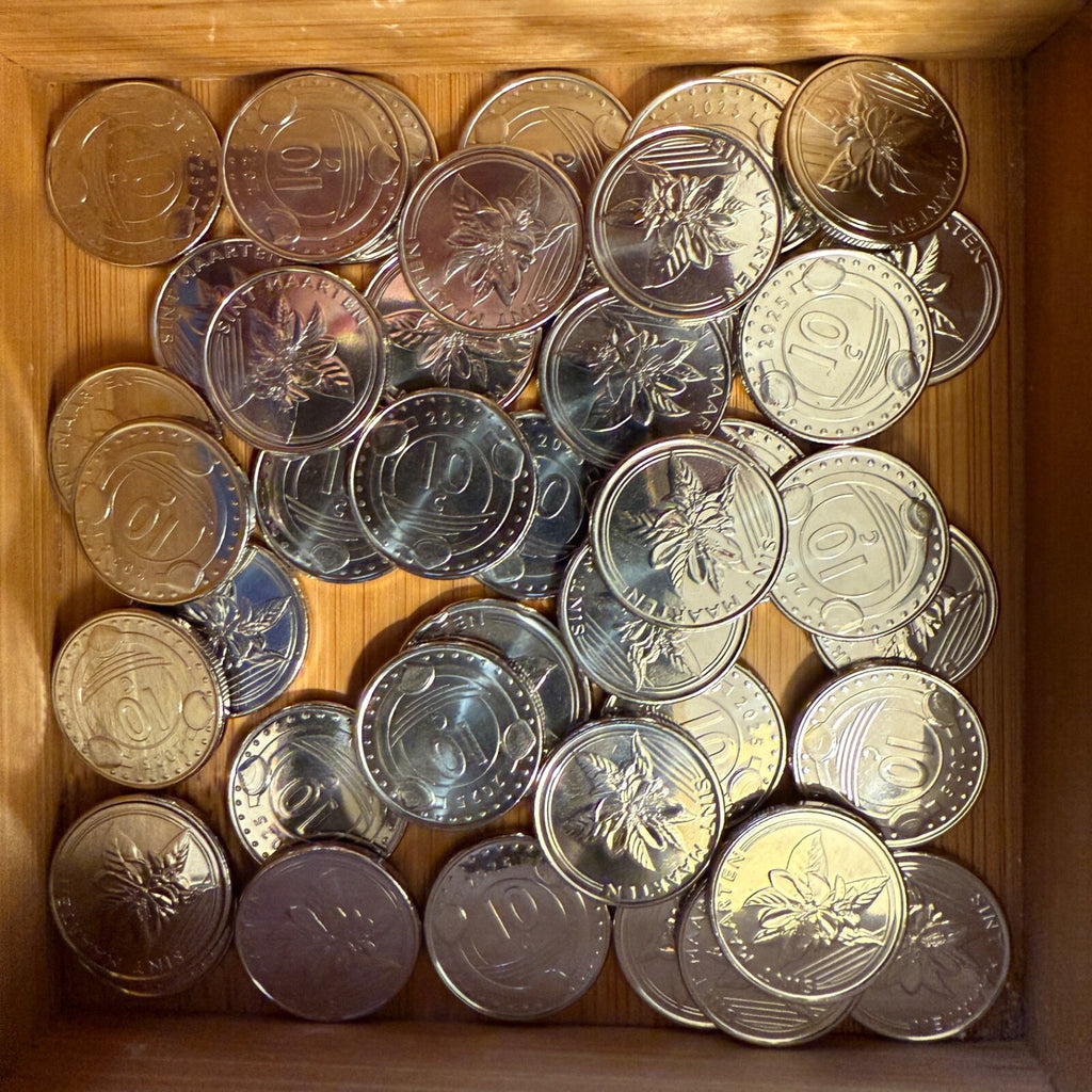 SINT MAARTEN 7 Coin Set — 1 5 10 25 50 cent 1 & 5 gulden 2025 UNC - No Curacao8