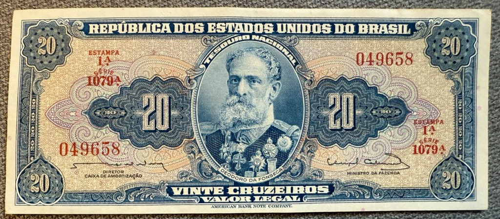 Brazil 20 Cruzeiros - ND 1961 - AU/UNC - P-168a combine C022-3 s461–960 R20V3.5A0