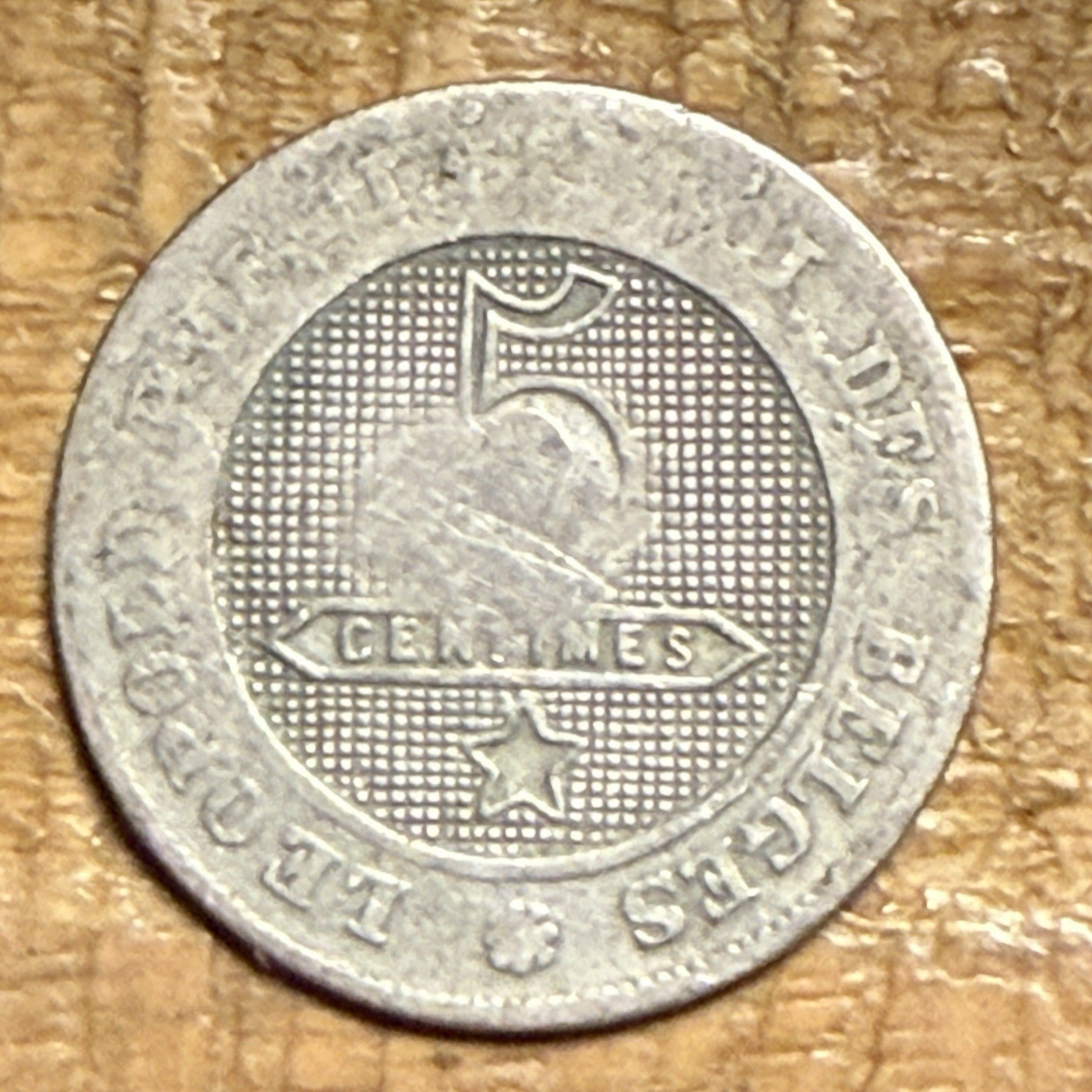 Coin Belgium 5 Centimes 1862 KM211
