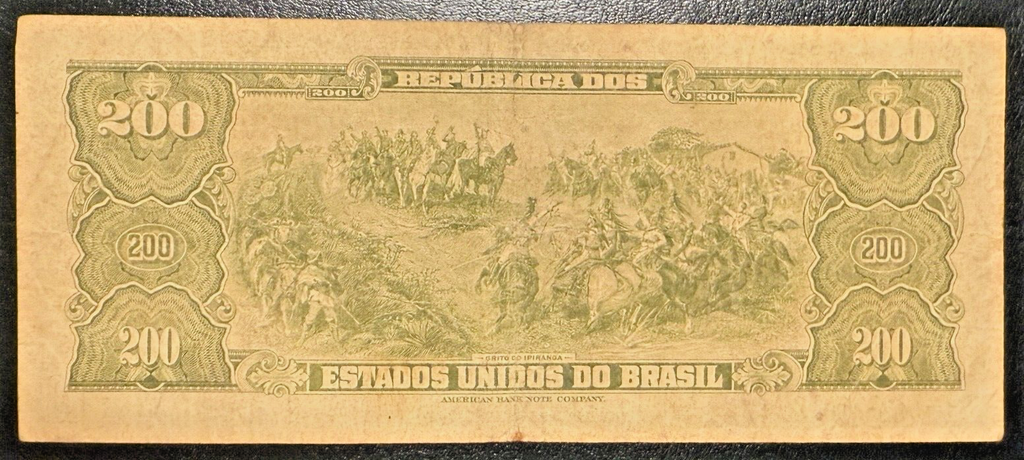 Brazil 200 cruzeiros 1961 P-171a C041 F-VF series 736  14r1