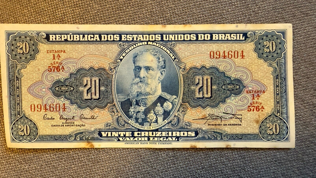 Brazil 20 Cruzeiros (1 bill) 1961-1963 XF/AU  combine shipping P-168 R204