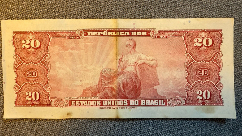 Brazil 20 Cruzeiros (1 bill) 1961-1963 XF/AU  combine shipping P-168 R203