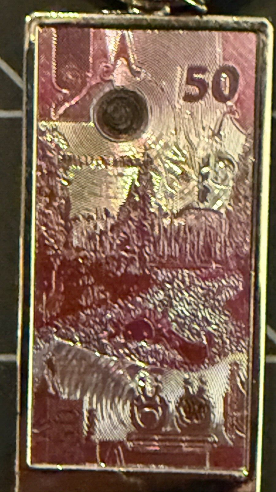 Ajolote Mexico banknote keychain and bottle opener 50 pesos 20241