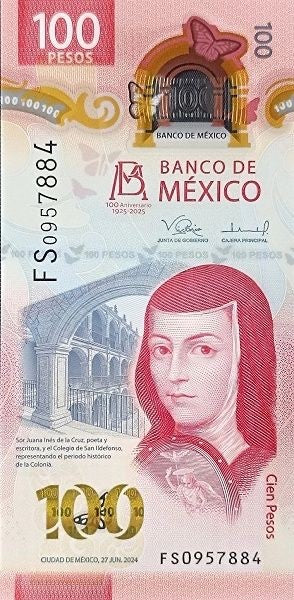 Mexico 2024 commemorative full set 50 100 200 500 1000 pesos UNC +bonus 20p 20237