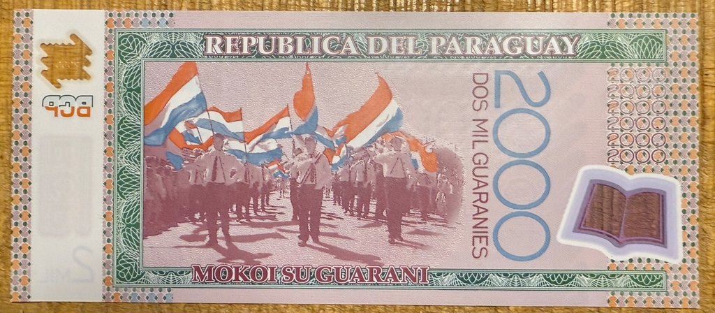 BLOWOUT! PARAGUAY set 2000 5000 Guaranies 2022-3 POLYMER P-228e P-234d UNC 套B0413