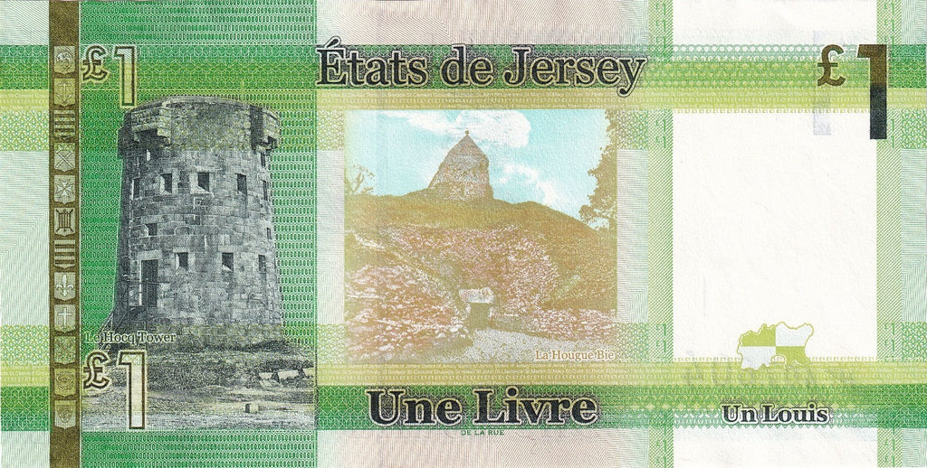 Jersey 1 pound ND 2010-2018 P-32b UNC - signature R. Bell - Queen Elizabeth II1