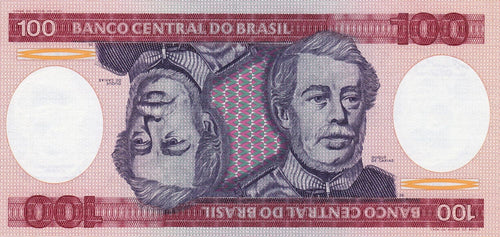 Brazil 100 cruzeiros 1981 P-189a C156 AU-UNC \s4f14r0