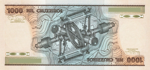 Brazil 1000 cruzeiros 1985 P-201c C164 AU-UNC \s350r1